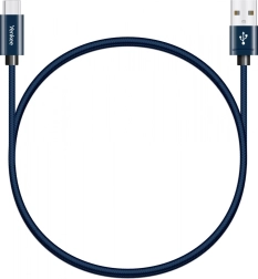 Tekstylny kabel USB-A 2.0 / USB-C 3 A, 480 Mb/s