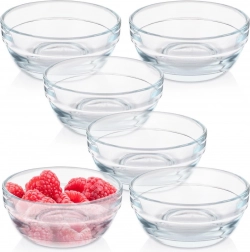 Szklane miseczki 7,5 cm 80 ml, zestaw 6 szt.