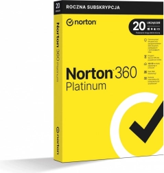 Norton 360 Platinum, 100 GB, 1 użytkownik, 20 urządzeń, 1 rok
