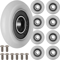 Ruhhy kółka do kabiny prysznicowej z łożyskiem kulkowym 23 × 6 mm (8 szt.)