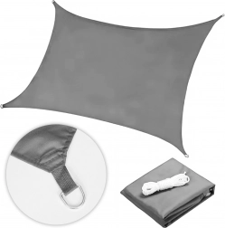 Kwadratowy wodoodporny żagiel przeciwsłoneczny 3×3 m MultiGarden – Szary