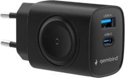 Gembird USB ładowarka 20 W z USB‑C PD i USB‑A QC 3.0 – czarna