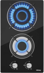 Dwustrefowa kuchenka gazowa z szklanym panelem IsEasy