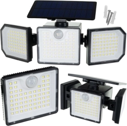 Solarna lampa ścienna IZOXIS 167 LED 500 lm z pilotem i czujnikiem ruchu