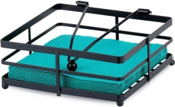 metalowy stojak na serwetki Misty 18 × 18 cm, czarny