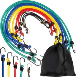 Elastyczne pasy bagażowe z hakami, 12 szt.