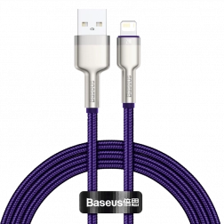 Baseus Cafule pleciony kabel USB–Lightning 1 m, 2,4 A, fioletowy