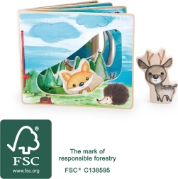 Interaktywna drewniana książeczka obrazkowa Small Foot