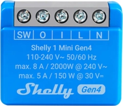 Shelly 1 Mini Gen4 jednostka sterująca Zigbee i Matter