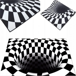 Dywanik i wycieraczka z iluzją 3D białej otchłani 50 × 80 cm