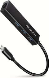 AXAGON HMC-GL3A wieloportowy hub USB-C 4 w 1 z GLAN 5 Gb/s, kabel 20 cm