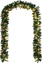 Świetlna girlanda świąteczna z LED, 2,7 m, z ozdobami