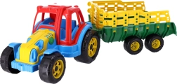 Plastikowy traktor z przyczepą dla dzieci