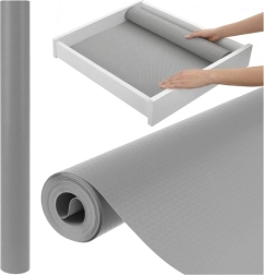Antypoślizgowa mata do szuflad i szafek RUHHY 500 × 50 cm, szara