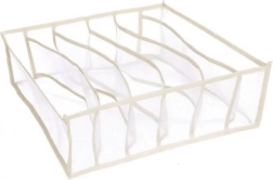 Organizer do szafy z 6 przegródkami na bieliznę – biały