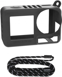 Silikonowe etui z paskiem do OSMO ACTION 5 PRO czarne