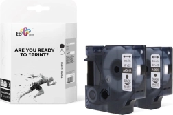 Taśma TBTD-40913 do DYMO, czarny nadruk na białym, 9 mm, 2 szt.