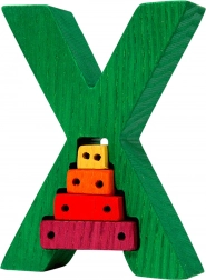 Puzzle wkładane Fauna Alfabet litera X ksylofon