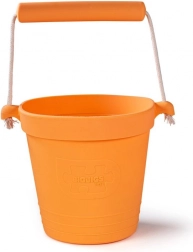 Silikonowe wiaderko plażowe pomarańczowe BIGJIGS TOYS