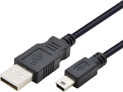 Kabel USB – Mini USB czarny 1,8 m