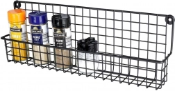 Metalowa wisząca półka na przyprawy – czarna