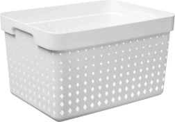 Kosz organizer Seoul duży, biały, 35,7 × 23,8 × 20,9 cm