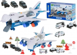 Policyjny samolot z 6 samochodami