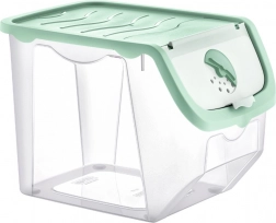 Pojemnik do przechowywania na owoce i warzywa z pokrywką 12 l, miętowy