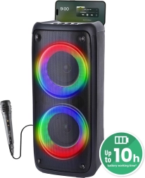 przenośny głośnik bluetooth MEDIA-TECH FUNBOX BT z karaoke i podświetleniem RGB