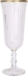 Kieliszek do szampana 120 ml ze złotą krawędzią