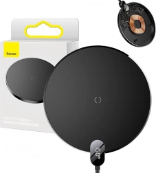 Bezprzewodowa ładowarka Baseus z wyświetlaczem LED 15W czarna