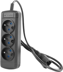 Przedłużacz Armac ARColor3 0.6M UPS 3× 230V IEC czarny