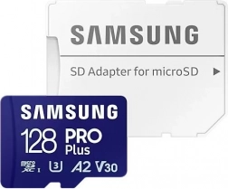 Karta pamięci Samsung 128 PRO Plus microSD + adapter