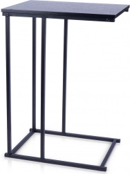 Metalowy boczny stolik kawowy 40 × 26 × 58 cm, czarny