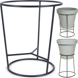 Metalowy dwustronny stojak na donicę czarny 37 × 41 cm