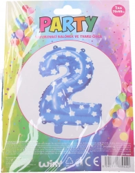 Balon foliowy cyfra 0 – Niebieski