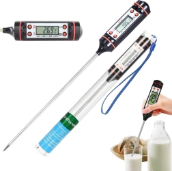 Cyfrowy termometr kuchenny z wyświetlaczem LCD i sondą ze stali nierdzewnej