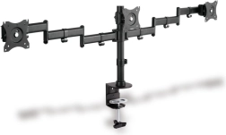 Uniwersalny potrójny stojak na monitor z mocowaniem do blatu