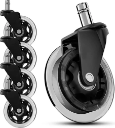 Gumowe kółka do krzesła biurowego 5 szt.