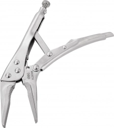 Długie szczypce z zamknięciem Deli Tools srebrne