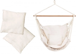 Wiszące krzesło huśtawkowe ModernHome białe