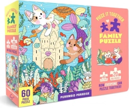 Rodzinne puzzle Purrmaid Paradise 60 elementów – Chronicle Books