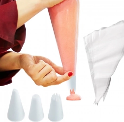 Rękaw cukierniczy z końcówkami 35 cm, zestaw 12 szt.