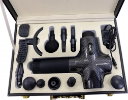 Pistolet do masażu z 12 głowicami i panelem dotykowym