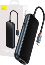 Baseus AcmeJoy 5w1 USB-C Hub z 2x USB 3.0, USB 2.0, USB-C PD i RJ45