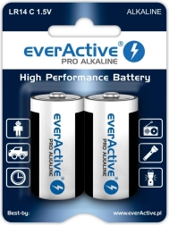 Alkaliczne baterie C (LR14) everActive, blister 2 szt.