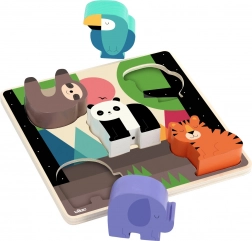 Wkładankowe puzzle dźwiękowe Dżungla