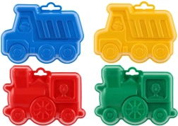 Plastowe foremki do piasku babki 13 cm, 4 kolory