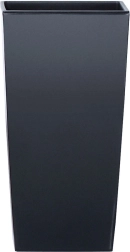Donica Urbi Square Matt z wkładem 19,5 × 19,5 × 37,5 cm antracyt