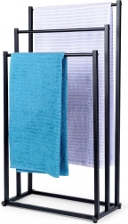 Wolnostojący metalowy czarny wieszak na ręczniki Vilde